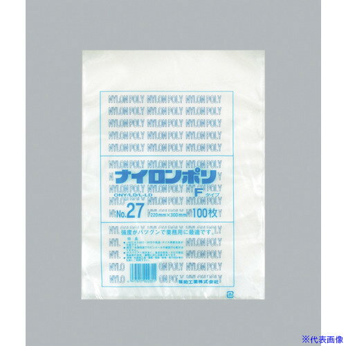 ■福助 ナイロンポリ Fタイプ NO.27 0707465(4808600)×15[送料別途お見積り][法人限定][掲外取寄]