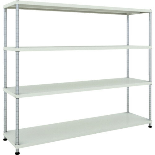 ■TRUSCO スチールラック フェニックスラック 1800X450 4段 W色 抗菌粉体塗装 PER5644W(4845234)[法人限..