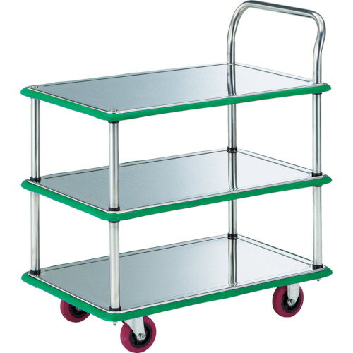 オレンジブック トラスコ中山　TRUSCOTRUSCO オールSUS製運搬車 片袖3段型 915×615 省音ウレタン車 〔品番:SUS308NU〕[ 注番:4854781]特長●本体およびキャスター金具の細部に渡り、SUS304を使用する...