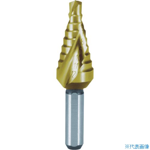 ■RUKO 2枚刃スパイラルステップドリル 12mm チタン 短尺 101061T(4863593)