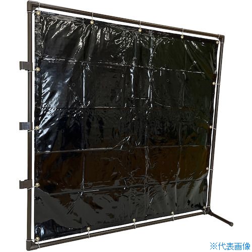 ■TRUSCO 溶接遮光フェンス 1515型接続 固定足 深緑 YF1515SKDG(4875788)[送料別途お見積り][法人限定]
