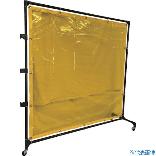 ■TRUSCO 溶接遮光フェンス 1515型接続 キャスター 黄 YF1515SY(4875818)[送料別途お見積り][法人限定]