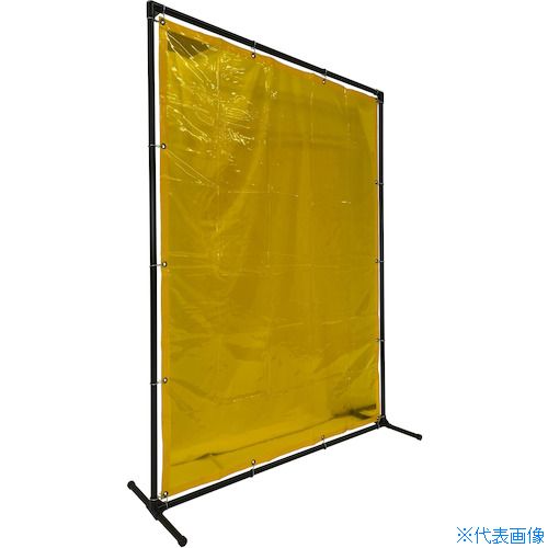 ■TRUSCO 溶接遮光フェンス 2015型単体 固定足 黄 YF2015KY(4875893)[送料別途お見積り][法人限定]