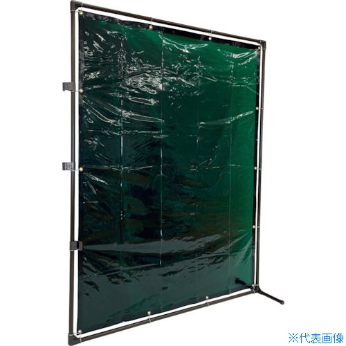 ■TRUSCO 溶接遮光フェンス 2015型接続 固定足 緑 YF2015SKGN(4875958)