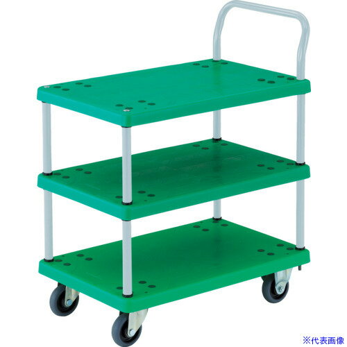 ■TRUSCO 樹脂台車 グランカート 3段片袖 800x535 TP805(4893140)[法人限定][直送元]