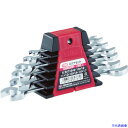 ■TONE 両口スパナセット 6本組 メッキ処理 370g DS600P(4914554)