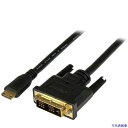 ■スターテック ディスプレイ変換ケーブル/Mimi HDMI - DVI-D/1m/1920x1200/BK HDCDVIMM1M(4929754)[法人・事業...