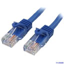 ■StarTech カテゴリ5e(CAT5e)LANケーブル/50cm/ブルー/ツメ折れ防止機構 45PAT50CMBL(4931338)