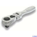 ■TONE ショート首振ラチェットハンドル 歯数72枚 差込角6.35mm 全長90mm RH2FHS(4958331)
