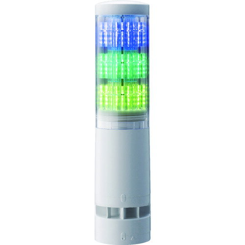 ■PATLITE LA6型積層情報表示灯Φ60 直付け・端子台・ブザーあり LA63DTNWBRYG(4964683)