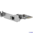 ■StarTech LANカード/PCIe/x1/1x RJ45/10/100/1000Mb/Win & Mac/LP ST1000SPEX2L(4975433...