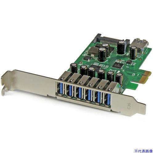 ■スターテック USB増設カード/PCIe 2.0 - 7x USB-A/5Gbps/SATA電源/UASP PEXUSB3S7(4975441)