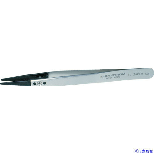 オレンジブック トラスコ中山　TRUSCOリンドストローム 静電気対策取り換え式ピンセット 全長130×幅10mm 直型 〔品番:TL2ACFRSA〕[ 注番:4982096]特長●静電気帯電防止(ESD)仕様です。●先端は、取り換え可能で...