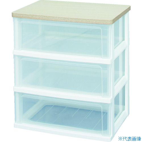 ■IRIS 221344 ウッドトップチェスト フレンチオーク WTW-543-FO WTW543FO(4986539)[送料別途お見積り][法人限定]