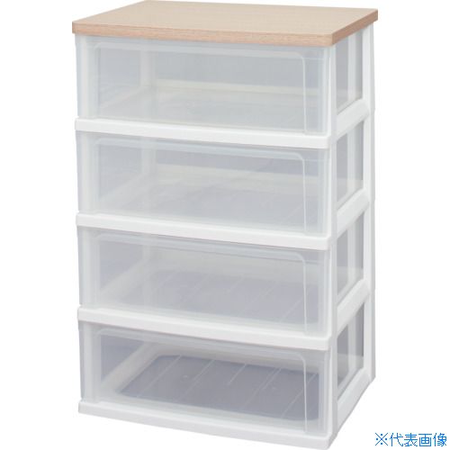 ■IRIS 221346 ウッドトップチェスト フレンチオーク WTW-544-FO WTW544FO(4986547)[送料別途お見積り][法人限定]