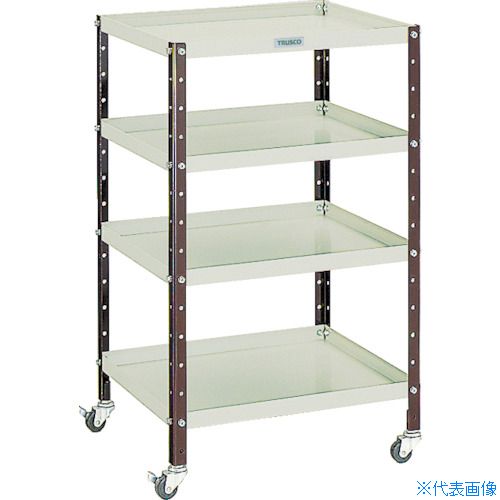 ■TRUSCO V型ツールワゴン 482X420XH798 4段 VL1(5016711)