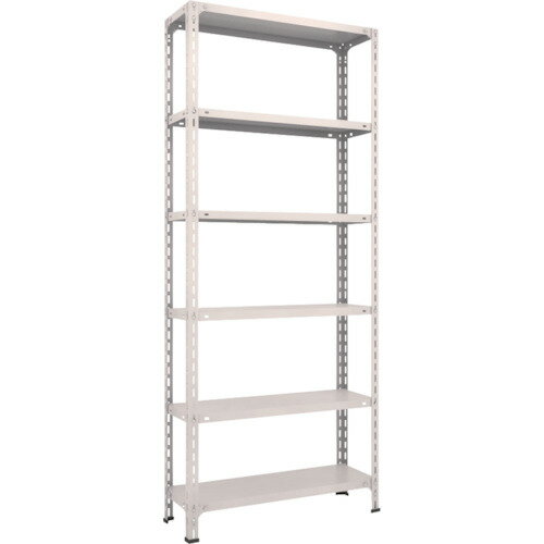 ■TRUSCO スチールラック 軽量棚開放型 W875XD300XH2100 6段 ネオグレー 73V16(NG)(5025028)