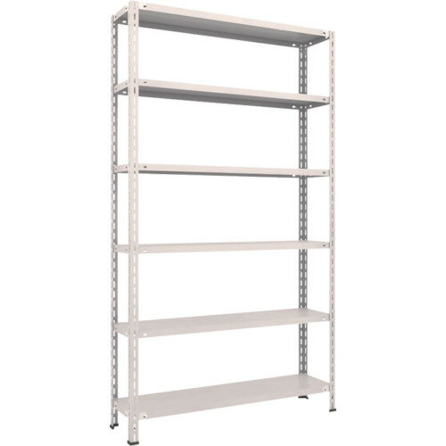 ■TRUSCO スチールラック 軽量棚 中棚ボルトレス型1200X300X2100 6段 ネオグレー L74V16(NG)(5026113)