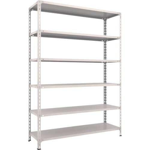 ■TRUSCO スチールラック 軽量棚開放型 W1500XD450XH2100 6段 ネオグレー 75X16(NG)(5038979)