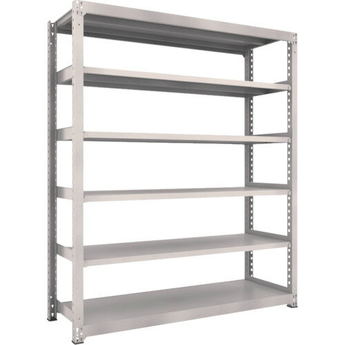 ■TRUSCO スチールラック M3型中量棚 1800×571×H2100 6段 単体 ネオグレー M37666(NG)(5061806)