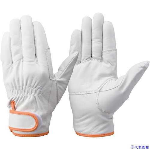 ■トンボレックス 牛革製手袋 ホワイト C408WM(5092285)[送料別途お見積り][法人限定][掲外取寄]