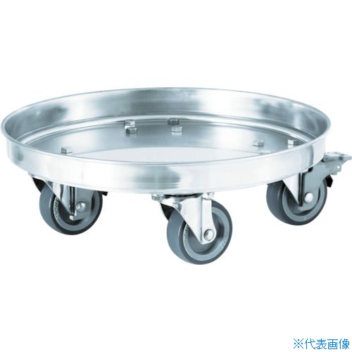 ■日東 タンク運搬用ステンレス台車 SSゴム車 適用サイズ47・47H KM47(5096260)