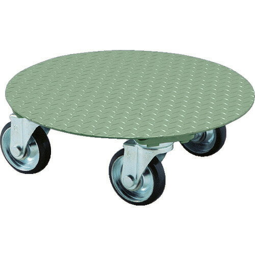■TRUSCO 円形台車 上置型 荷重500kg 台寸Φ552 ストッパー無し RA500(5100976)[法人限定][直送元]