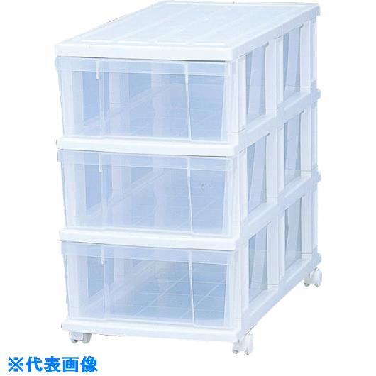 ■IRIS 217213 押入れチェスト OC-373 ホワイト/クリア OC373(5137136)[法人限定][外直送元]