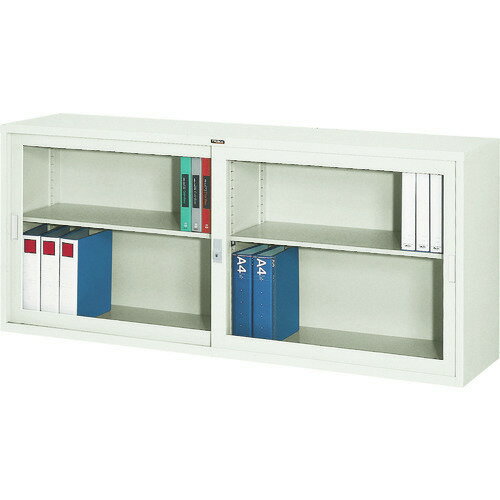 ■TRUSCO スタンダード書庫(A4判D400)ガラス引違W1760XH750 FJG40G7W(5206677)[法人...