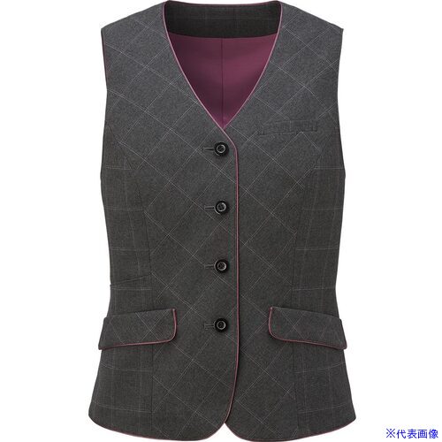 オレンジブック トラスコ中山　TRUSCOGROW カラード・ウィンドーペンベストグレー系17 〔品番:GVEL2058B517〕[ 注番:5208232]特長●グレー系にはローズピンク系、ネイビーにはサックスブルー系を差し色にしたウィンド...