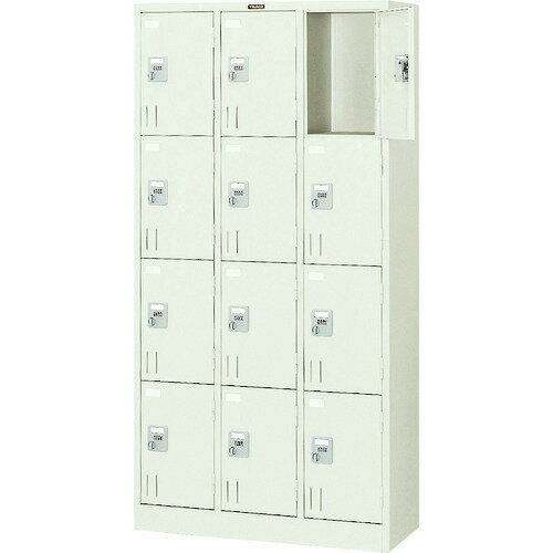 ■TRUSCO 多人数用ロッカー12人用 900X380XH1790 手ぶらキー式 SVG12K(5208955)[法人限定][直送元]