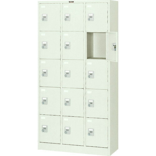 Lockers - ■TRUSCO 多人数用ロッカー15人用 900X380XH1790 手ぶらキー式 SVG15K(5208963)[法人限定][直送元]