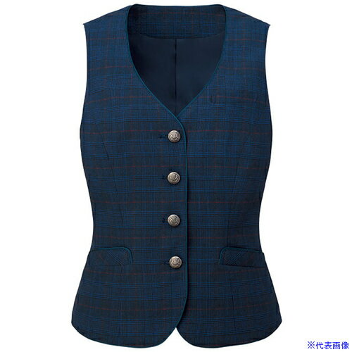 ■GROW プリンス・グレンチェックベストブルー系13 GVEL1862K513(5220767)[送料別途お見積り][法人限定][掲外取寄]