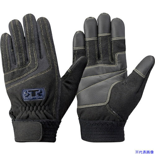 ■トンボレックス パラ系アラミド繊維&人工皮革製手袋 ブラック K512BKL(5220949)[送料別途お見積り][法..