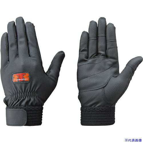 ■トンボレックス 合成皮革手袋 ブラック E831BKM(5222530)[送料別途お見積り][法人限定][掲外取寄]