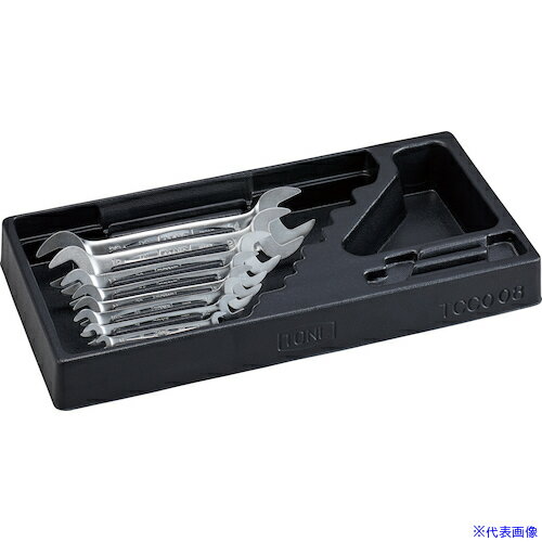 ■TONE 両口スパナセット 5.5×7、8×10、10×12、11×13、12×14、14×17、19×21、22×24mm 8点セット DS80C(5..