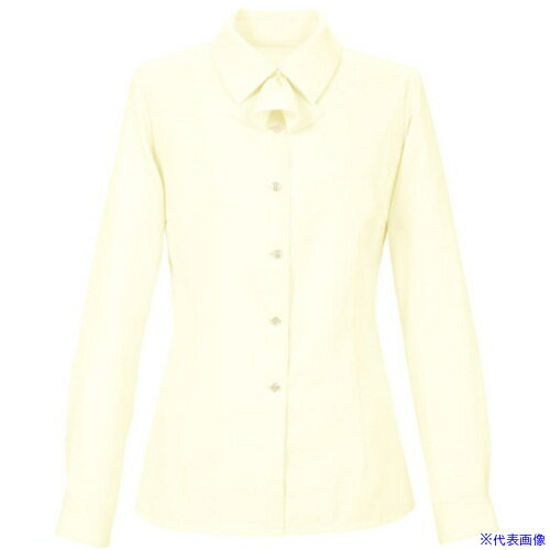 ■GROW ブラウス シャツ レディース 長袖 イエロー 5号 BL444G105(5281919)[送料別途お見積り][法人限定][掲外取寄]