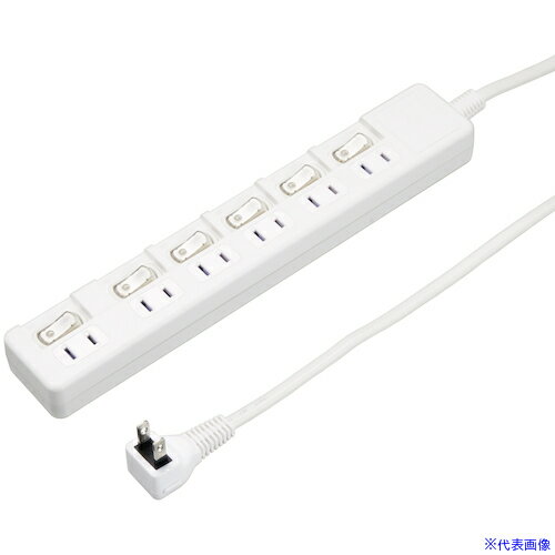 オレンジブック トラスコ中山　TRUSCOYAZAWA 6個口節電タップ0.3mホワイト 〔品番:H8S6603WH〕[ 注番:5346731]特長●『個別スイッチ』『シャッター』充実の安全機能付きです。仕様●コンセント数：6個口●色：白●...