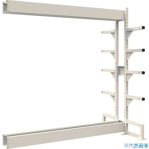 オレンジブック トラスコ中山　TRUSCOTRUSCO ボルトレス長尺保管棚M1.5 複式連結1500X450XH2100 5段 〔品番:VRM1.57555BW〕[ 注番:5386636]特長●長尺物の出し入れがスムーズに行え荷傷みの心配もなくコンパクトに保管ができます。●サイズバリエーションが豊富なため、様々な長さや大きさ、重量の長尺物を保管できます。●ボルトを1本も使用していないボルトレス構造のため、分解・組み立て作業が簡単で、作業時間を大幅に短縮できます。●アームは嵌合式のため、段ピッチ変更が容易に行えます。●支柱フレームとアームには、ねじれに強い角パイプを使用しているので頑丈です。●オプションの棚板を組み合わせることで長尺保管棚としてではなく、様々な使い方ができます。●オールアンカー（M8×70）標準装備、必ずアンカー固定が必要です。用途●長尺物の保管・管理に。仕様●間口(mm)：1480●奥行(mm)：1172●高さ(mm)：2105●色：ネオグレー●段数(段)：5●均等積載量(kg/アーム)：150●最大積載量(kg/台)：1500●本体仕様：両面仕様連結型●アーム長さ(mm)：461仕様2●組立式●段調整ピッチ：50mm●均等積載量：150kg/アーム●最大積載量：1500kg/台材質/仕上●スチールセット内容/付属品●オールアンカー(M8×70)8本注意●転倒の恐れがあるため付属のオールアンカーで必ず床固定を行ってください。●連結型のみでのご使用はできません。●床固定は専門の施工業者にご依頼ください。●車上渡しのため、お客様での荷降ろしが必要です。原産国（名称）日本JANコード4550414393312本体質量45.8kgオレンジブック トラスコ中山　TRUSCOTRUSCO ボルトレス長尺保管棚M1.5 複式連結1500X450XH2100 5段 〔品番:VRM1.57555BW〕[注番:5386636][本体質量：45.8kg]分類》物流・保管用品》物品棚》長尺物保管棚☆納期情報：メーカー直送品【法人限定＝会社名ご記入お願い致します。】