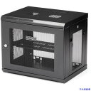 ■StarTech サーバーラック/9U/19インチ/キャビネット/垂直 壁掛け型/奥行調整幅:15−38cm/ネットワーク機器 ラック RK9WA...