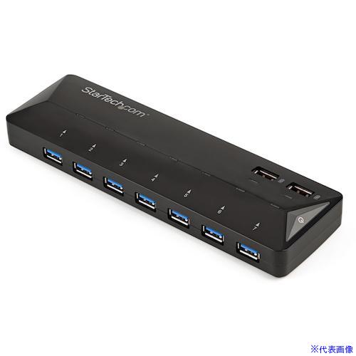 ■StarTech USBハブ/USB 3.0/7ポート Type−A (2ポート 2.4A充電)/セルフパワー(ACアダプタ付属) ST93007U2C(5391285)[法人限定][外直送元]