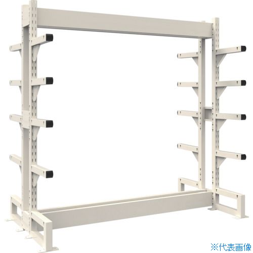 ■TRUSCO ボルトレス長尺保管棚M3 複式基本1200X300XH2400 5段 VRM38435W(5393332)[送料別途お見積り][法人限定][直送]