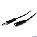 ■スターテック オーディオケーブル/3.5mm 3極ステレオミニ/1m/延長/オス-メス/ブラック/スピーカー ヘッドホン イヤホン 用 MU1MMFS(539...