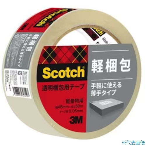 オレンジブック トラスコ中山　TRUSCO3M 透明梱包用テープ309SN 48mmX50m 軽量物梱包用 〔品番:309SN〕[ 注番:5420971]特長●軽量物や封筒などに気軽に使えるタイプです。用途●段ボールの梱包、小包などの荷造り、封かん、補強などに。仕様●色：透明●幅(mm)：48●長さ(m)：50●厚さ(mm)：0.05●粘着力(N/10mm)：1.8●引張強度(N/10mm)：35●粘着力(N/25mm)：2.7仕様2●粘着力：1.8N/10mm●引張強度：35N/10mm●シュリンクパック●巻芯径：76mm材質/仕上●基材：ポリプロピレンフィルム●粘着剤：アクリル系セット内容/付属品注意原産国（名称）中国JANコード4548623628127本体質量175gオレンジブック トラスコ中山　TRUSCO3M 透明梱包用テープ309SN 48mmX50m 軽量物梱包用 〔品番:309SN〕[注番:5420971][本体質量：175g]《包装時基本サイズ：99×99×48》〔包装時質量：188g〕分類》梱包用品》テープ用品》梱包用テープ☆納期情報：仕入れ先通常在庫品 (欠品の場合有り)