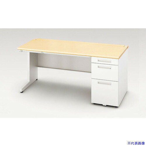 オレンジブック トラスコ中山　TRUSCONAIKI 片袖デスク(ロングストローク XEHH型/天板:シルクウッド 本体:クリアーホワイト/W1600×D800×H720 〔品番:XEHH168KWS〕[ 注番:5438725]特長●これか...