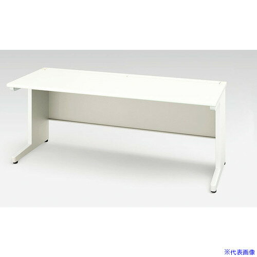 ■NAIKI 平デスク(引出し無し) XEHH型/天板:ホワイト 本体:クリアーホワイト/W1800×D800×H720 XEHH188FDNWH(5440308)[送料別途お見積り][法人限定][外直送]