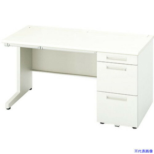 ■NAIKI 片袖デスク(ロングストローク XEHH型/天板:ホワイト 本体:クリアーホワイト/W1400×D800×H720 XEHH148HWH(5441902)[送料別途お見積り][法人限定][外直送]