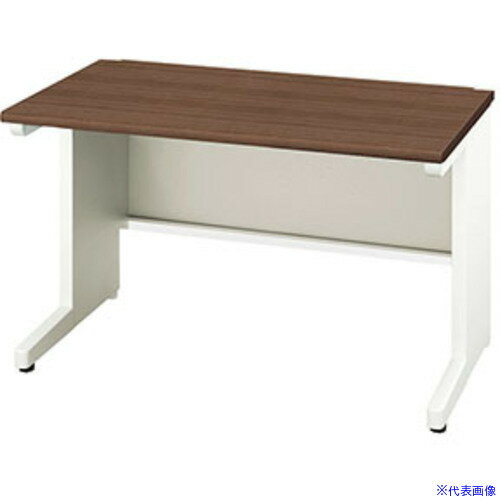 ■NAIKI 平デスク(引出し無し) XEHH型/天板:ダークウォールナット 本体:クリアーホワイト/W1200×D800×H720 XEHH128FDNWWN(5443529)[送料別途お見積り][法人限定][外直送]