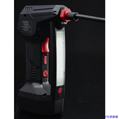 ■TASSCOM 電動エアーコンプレッサー ライト付き TAN781(5455400)[法人限定][外直送元]