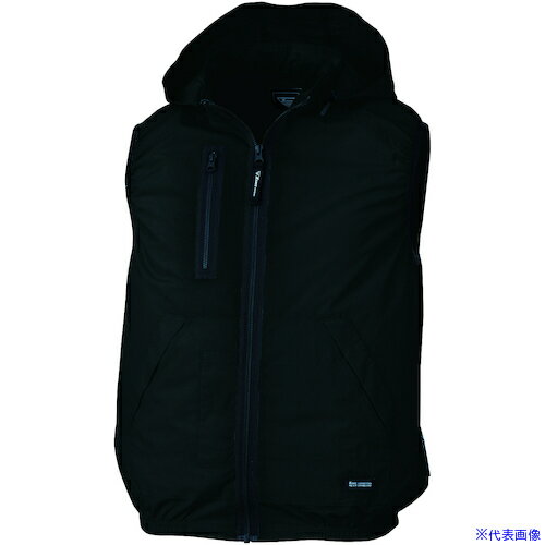 ■XEBEC 空調服ベスト(フード付き)XE98029−91−LL ストーンブラック XE9802991LL(5463063)[送料別途お見..